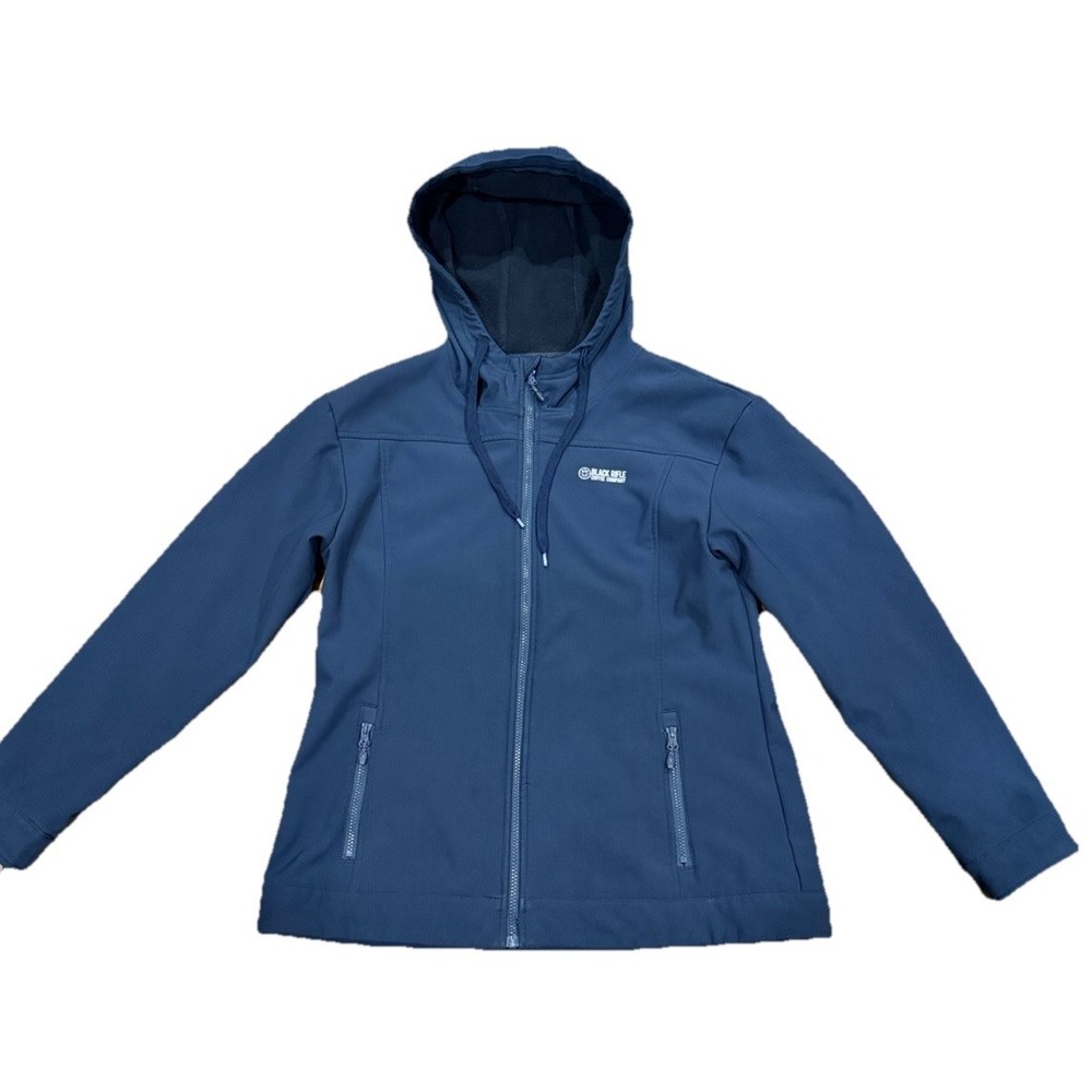 Black Rifle Coffee Company Men's Black Hooded Softshell Jacket Full Zip S Medium